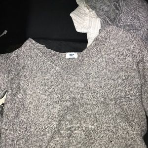 Grey old nave tunic sweater